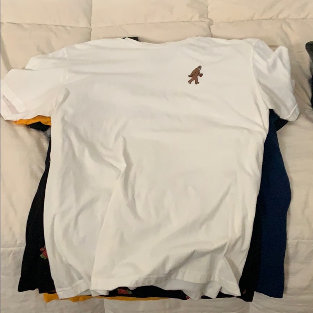 Embroidered Logo White Tee